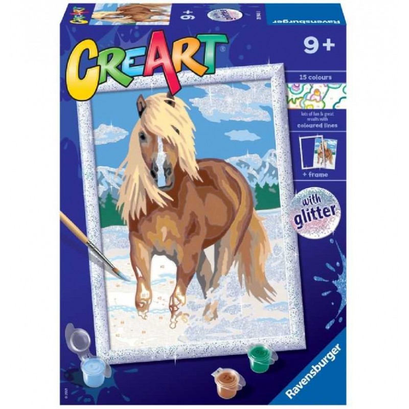 Creart. Colorea por números. Caballo