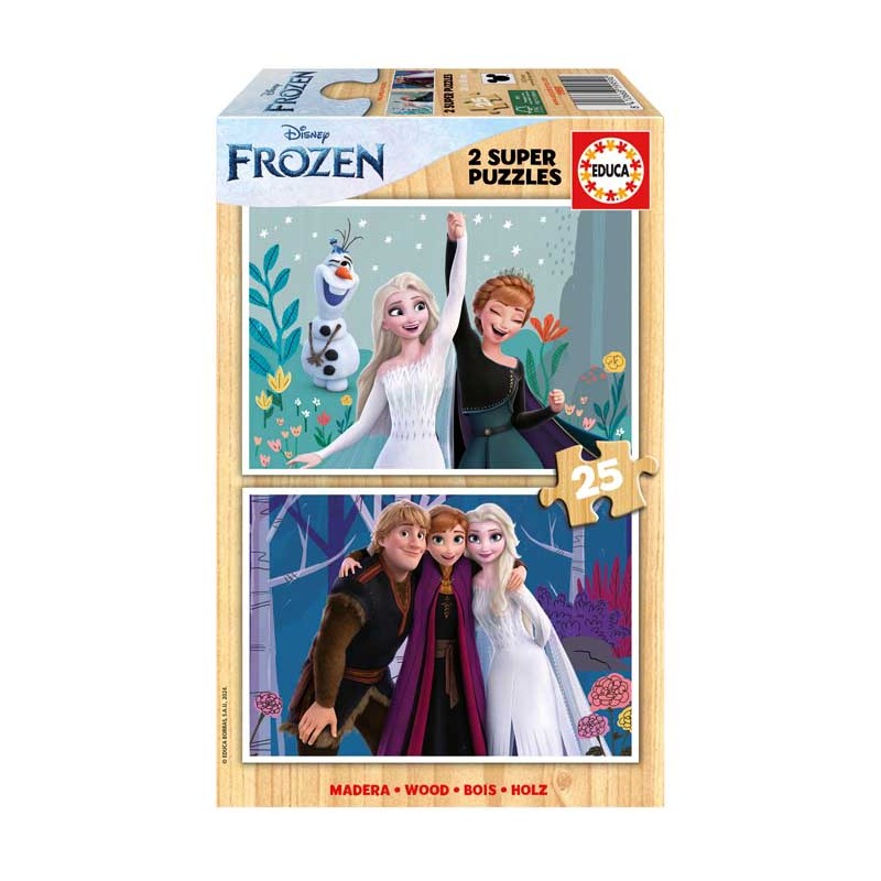 Frozen, Disney. 2 Super Puzzles de 25 piezas