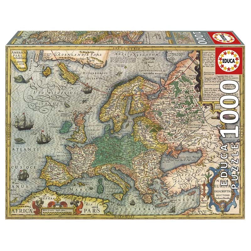 Mapa de Europa. Puzzle 1000 piezas